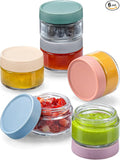 NETANY 2oz Glass Salad Dressing Containers, To Go Glass Jars by NETANY