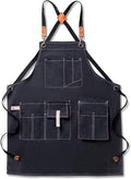 Aoomzoon Canvas Aprons for Men Chef Apron, Work Apron - 16oz Heavy Duty Cross by Aoomzoon
