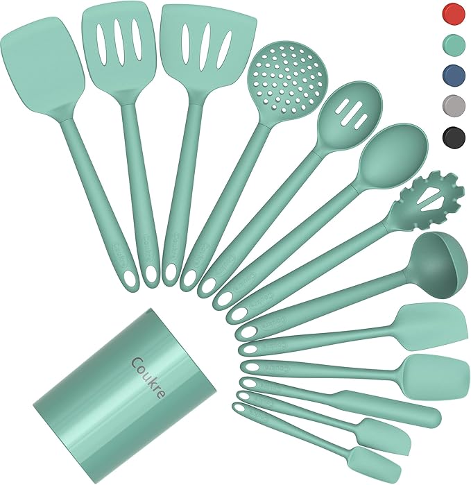 Coukre Silicone Kitchen Cooking Utensils Set by Coukre
