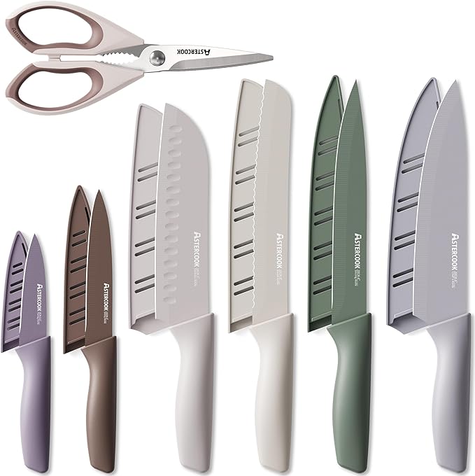 Astercook Knife Set, 13 Pieces Kitchen Knives Set by Astercook