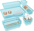 WOWBOX 8 PCS Plastic Drawer Organizer Set, 4 Sizes Desk Drawer Organization and by WOWBOX
