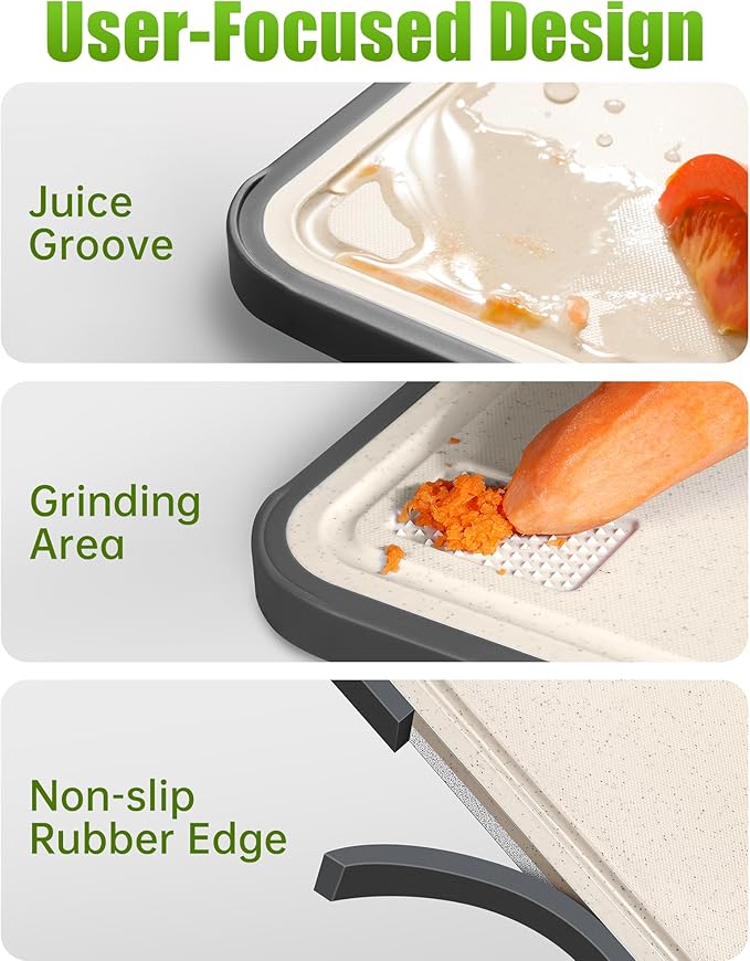 Stainless Steel Cutting Boards for Kitchen, Non Toxic 2-in-1 Cutting Board - Image 6