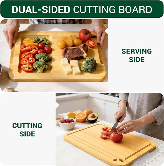 13 x 9.5 inch Bamboo Cutting Boards - Image 5