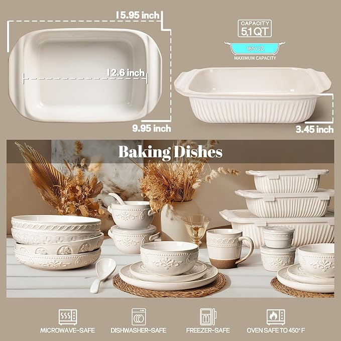 Artena Baking Dish 5.1 Quarts, Casserole Dishes - Image 2