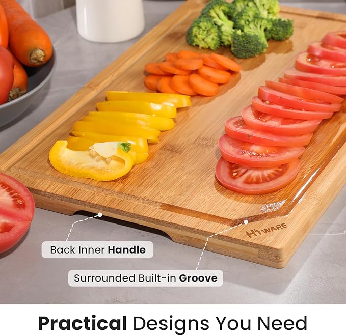Hiware Extra Large Bamboo Cutting Board - Image 5