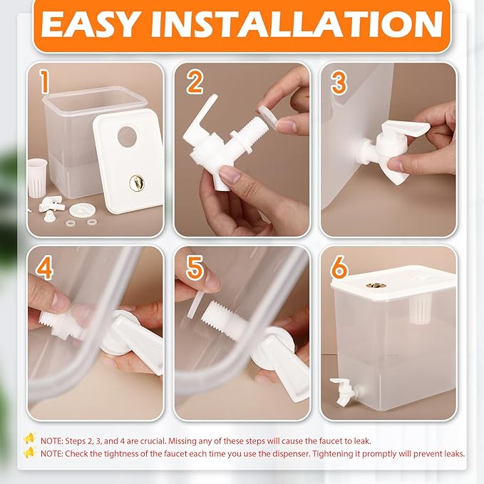 Domensi 2 Pack 2.5 Gallon Drink Dispenser - Image 7