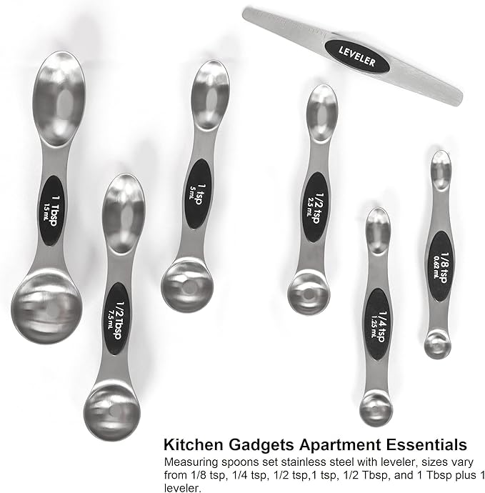 Magnetic Measuring Spoons Set Stainless Steel - Image 7