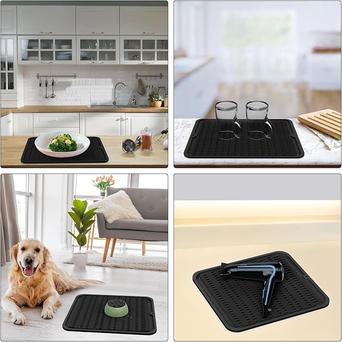 ZLR Silicone Dish Drying Mat 12" x 12" Square - Image 9