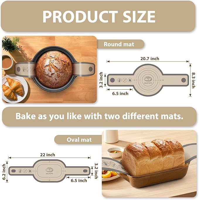 Silicone Bread Sling Oval and Round, Sourdough Tools & Dutch Oven Accessories - Image 2