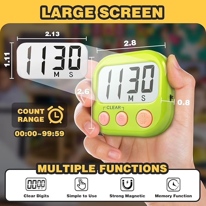 Classroom Timers for Teachers Kids Large Magnetic Digital Timer 4 Pack - Image 4