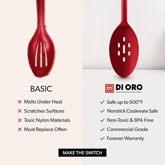DIORO Silicone Mixing & Serving Spoons - Image 7