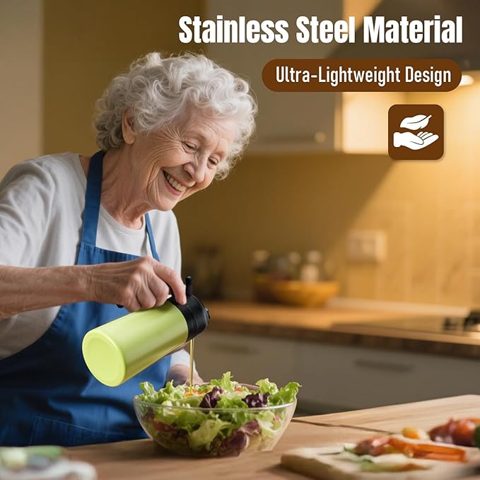 PARACITY 2 in 1 Oil Dipenser Bottle, Stainless Steel - Image 8