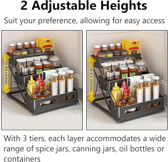 Ceetug 3 Tier Foldable Spice Rack - Image 4