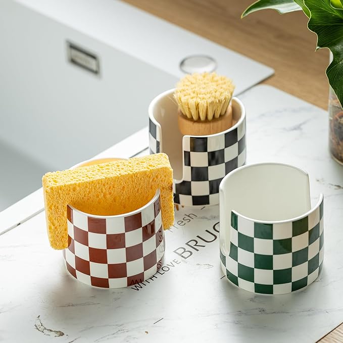 Zoeeker Ceramic Kitchen Sponge Holder, Dish Sponge Holder Suitable - Image 7