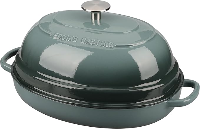 EDGING CASTING Enameled Oval Cast Iron Dutch Oven Pot - Image 5