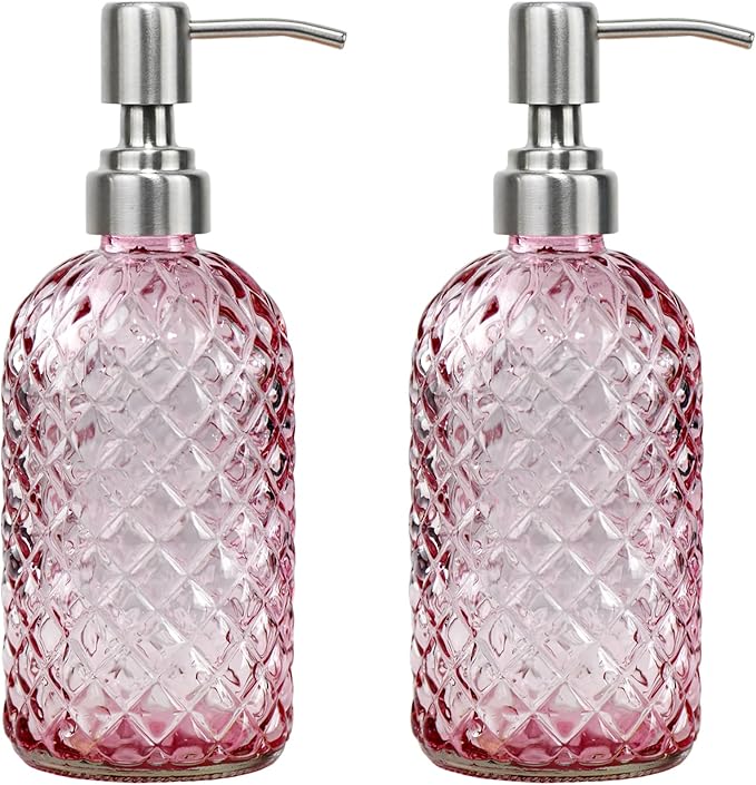 16 oz Soap Dispenser with 304 Rustproof Stainless Steel Pump, Bathroom by SDlumeiy