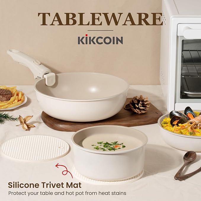 KIKCOIN Nonstick Pots and Pans Set - Image 6