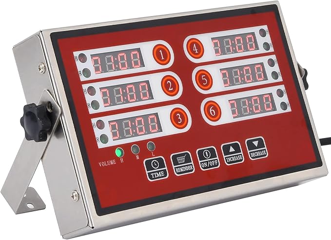 Kitchen Timers for Cooking – 6 Channel Commercial Kitchen Timer Restaurant - Image 4