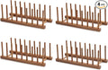HBlife 4pcs Acacia Wooden Dish Dying Rack Pot Lid Plate Organizer Holder by HBlife
