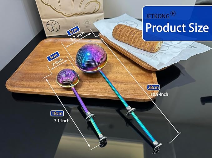 JETKONG 2 Pcs Flour Sifter, Stainless Steel Flour Duster - Image 3