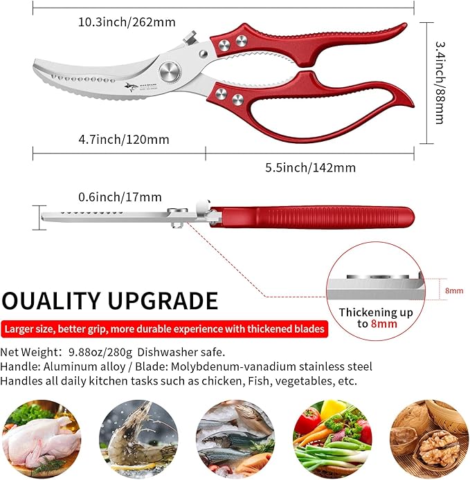 MAD SHARK Professional Heavy Duty Poultry Shears - Image 2