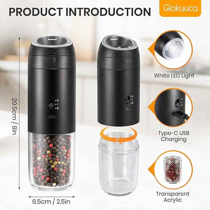 Gravity Electric Salt Grinder Set - Image 2