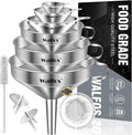 Stainless Steel Funnel, Walfos 6 Different Sizes of Kitchen funnels by Walfos