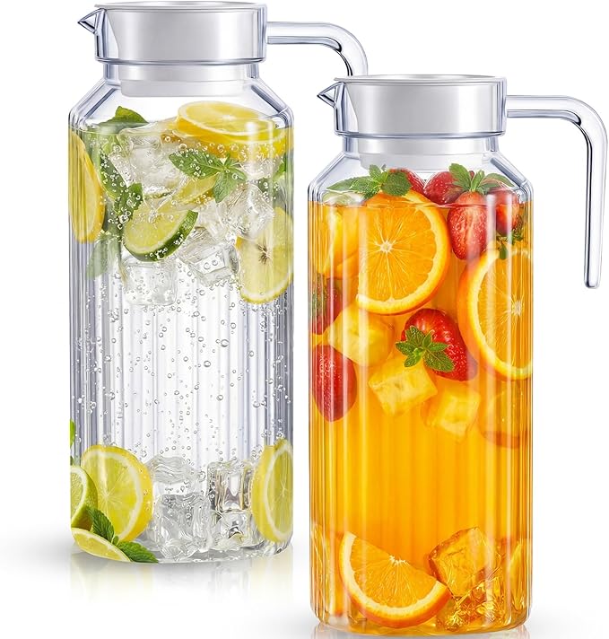 Panitay 2 Pcs 68 Ounces Plastic Pitcher by Panitay