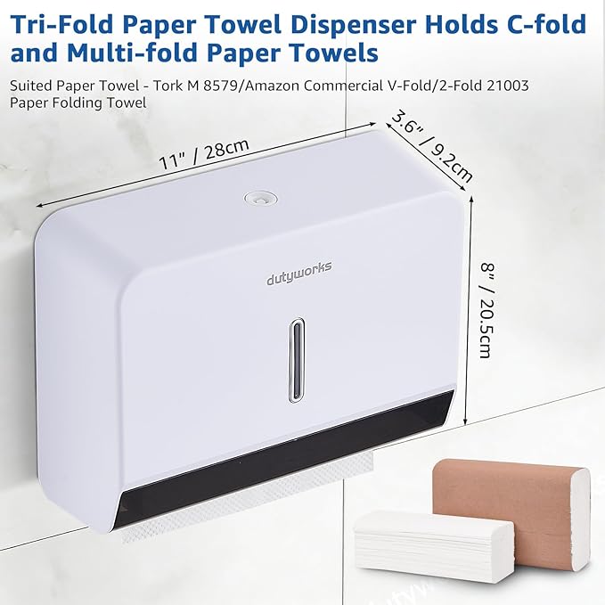 Paper Towel Dispenser Wall Mount, Large Capacity 200 Sheets Paper Towel Holder - Image 2