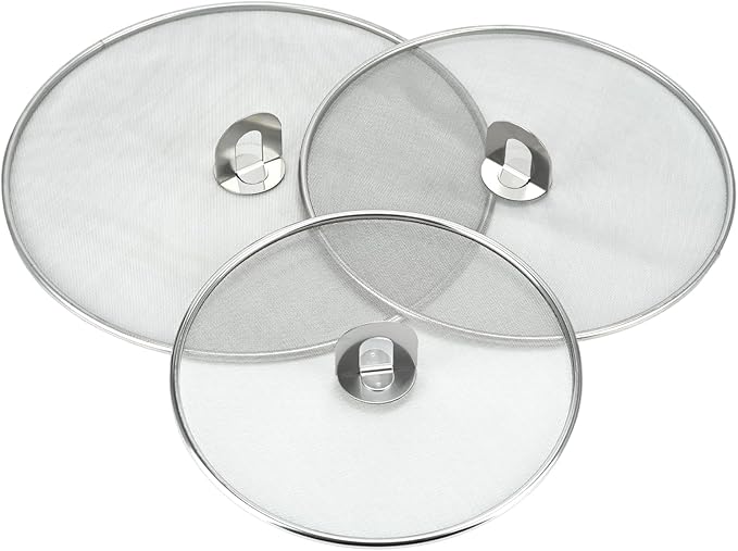 3 PCS Splatter Screen for Cooking, 25/29/ 33 cm Stainless Steel Grease Splatter by Zalaxt