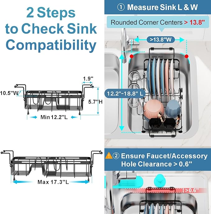 iSPECLE Small Sink Dish Drying Rack - Image 3