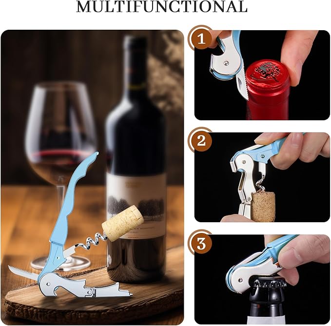 HYZ 2-Pack Wine Opener Waiter Corkscrew, Professional Wine Key - Image 5