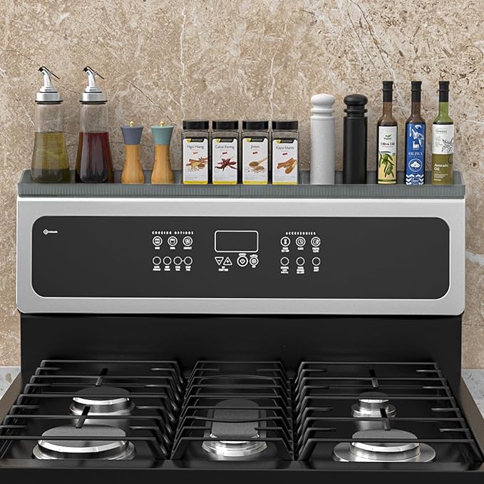 Magnetic Stove Shelf for Back of Stove, 30 Inch Silicone Stove Top Spice Rack - Image 7