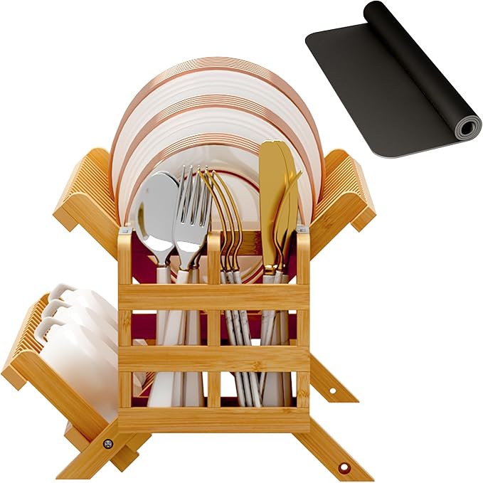 Greenual Bamboo Dish Drying Rack - Image 7
