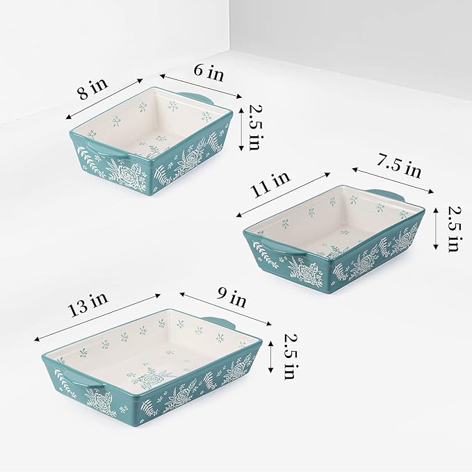 Wisenvoy Casserole Dishes For Oven Baking Dish Ceramic Casserole Dish Lasagna - Image 2