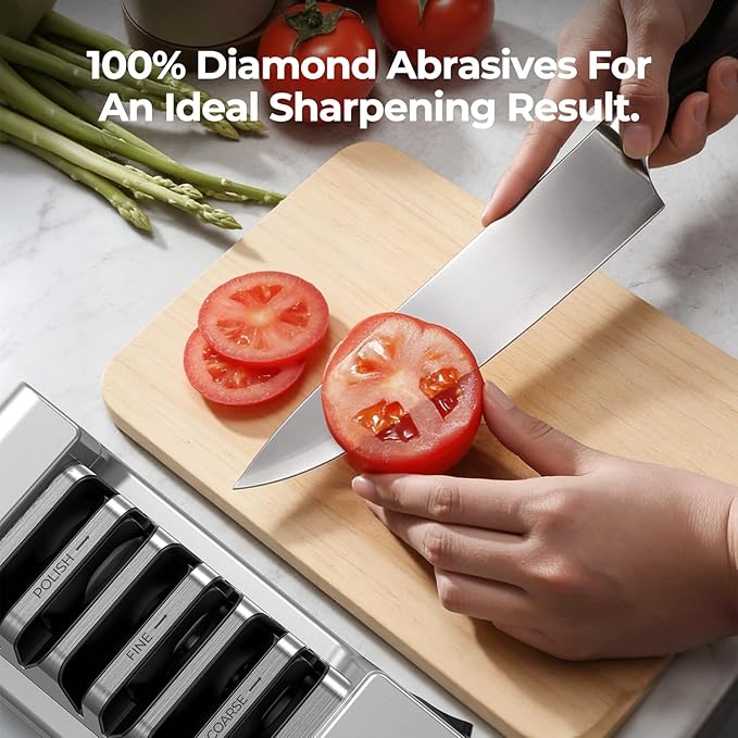 Narcissus Knife Sharpener, 3 Stages Diamond Electric Knife Sharpener - Image 3