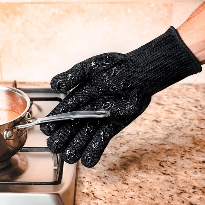 Grill Armor Oven Gloves with Fingers – Extra Long Cuff, 932°F Heat, Fire & Cut - Image 7