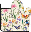 Vintage Floral Oven Mitts and Pot Holders Spring Summer Kitchen Accessories Set by DZGlobal