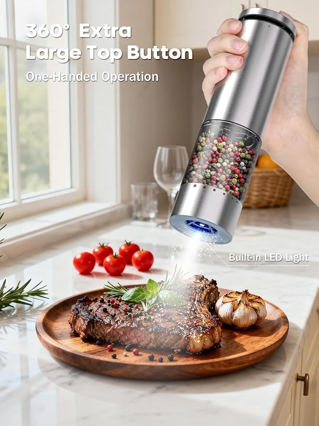 Electric Salt and Pepper Grinder Set - Image 6