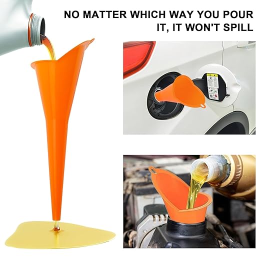 Long-Neck Oil Funnel for Automotive – Multi-Function Plastic Funnel for Oil - Image 4