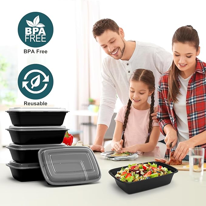 WGCC Meal Prep Containers, Reusable Food Prep Containers, To Go Containers - Image 3