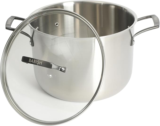 Babish 8 Quart Tri-Ply Stainless Steel Stock Pot - Image 7