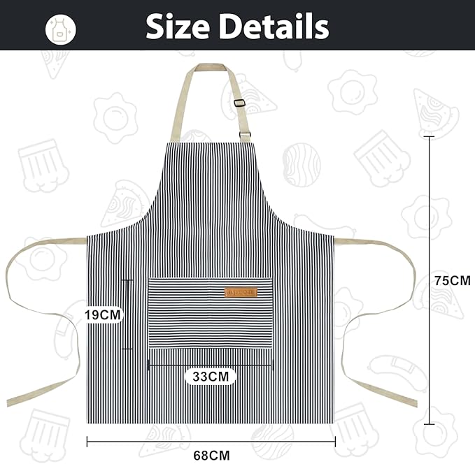 VALOME 2 Pack Kitchen Aprons, Apron - Image 2