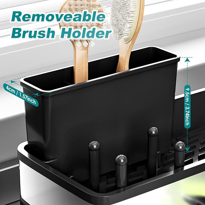 Ewaiira Stainless Steel Sink Caddy, Sponge Holder - Image 8
