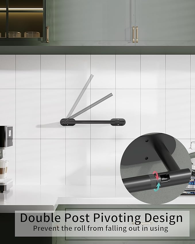Paper Towel Holder Under Cabinet, Self Adhesive or Wall Mounted SUS304 - Image 2