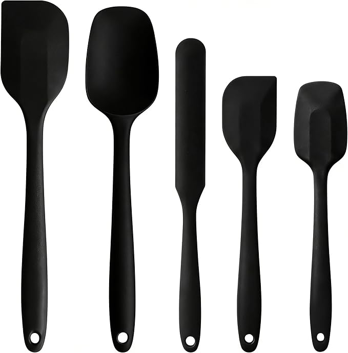 5 Pieces Silicone Spatula Set BPA Free Non Stick Rubber Spatula Heat Resistant by Kodreat-USDirect
