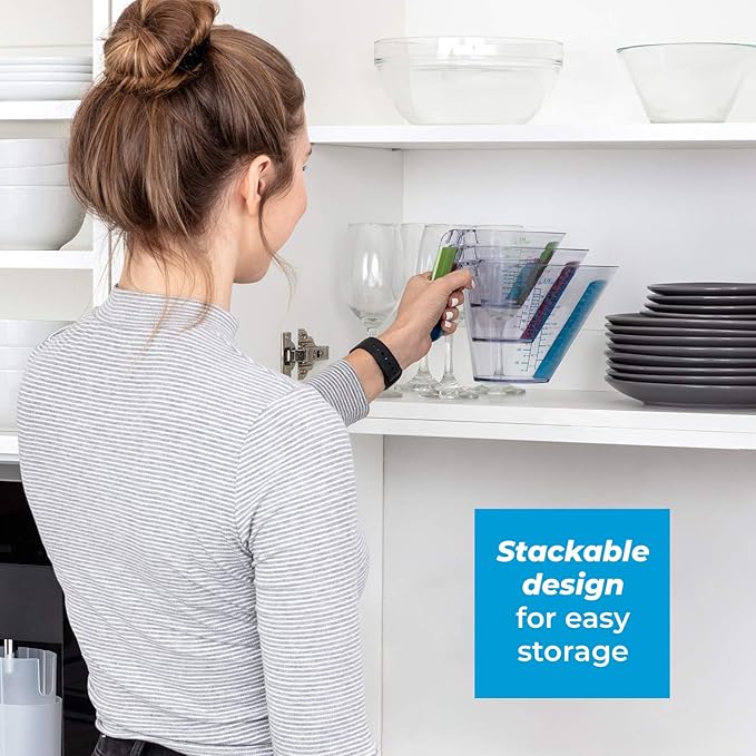 KPKitchen 4-Piece Angled Liquid Measuring Cups Plastic Set - Image 6