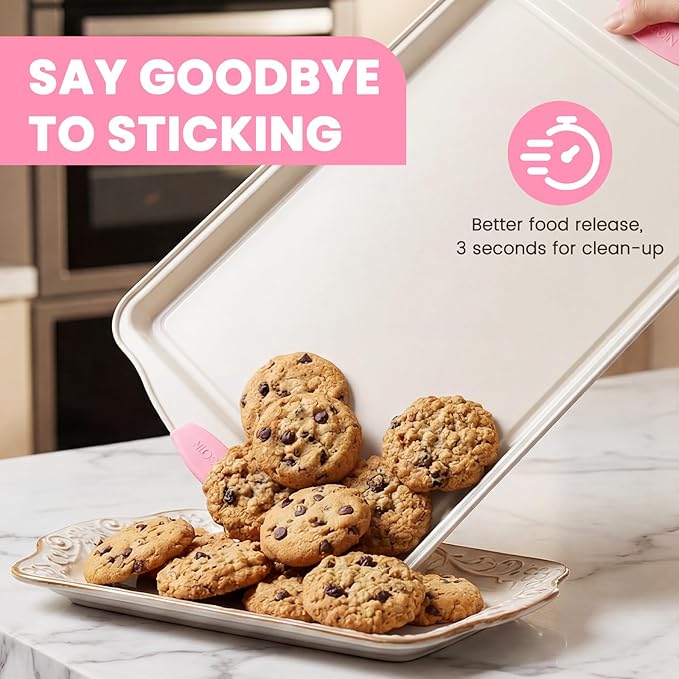 Kikcoin 22 PCS Nonstick Baking Pans Set, Stackable Bakeware Sets - Image 4