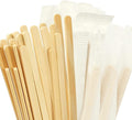 500pcs Bamboo Coffee Stirrers Individually Wrapped, 5.5 Inch Disposable Wood by WANKEYI