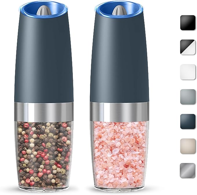 Gravity Electric Salt And Pepper Grinder Set, Automatic Salt And Pepper Grinder by KIARYUOLL
